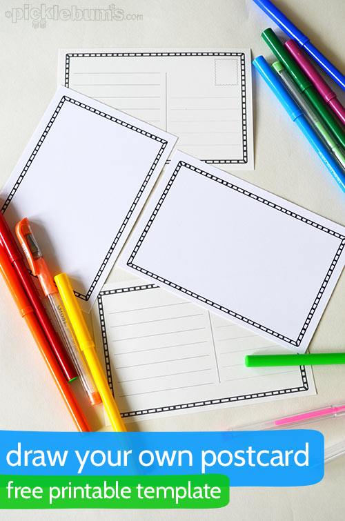 Draw Your Own Postcard - Free Printable - Picklebums
