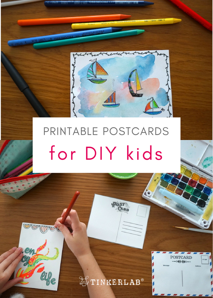 Printable Postcards for Kids - Download PDF - TinkerLab