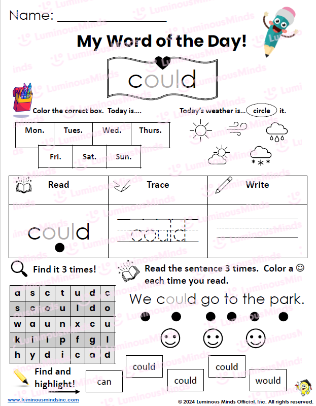 Reading Comprehension Worksheets - Should, Would, Could | Heart ...