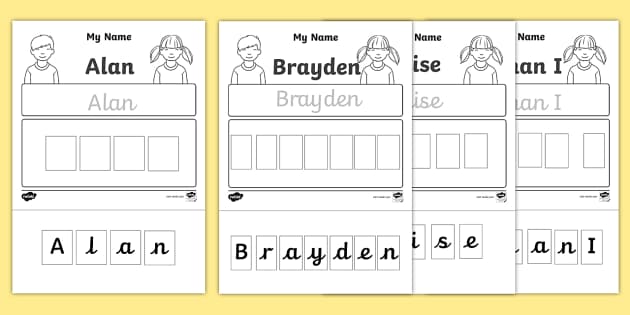 create your own name tracing worksheet