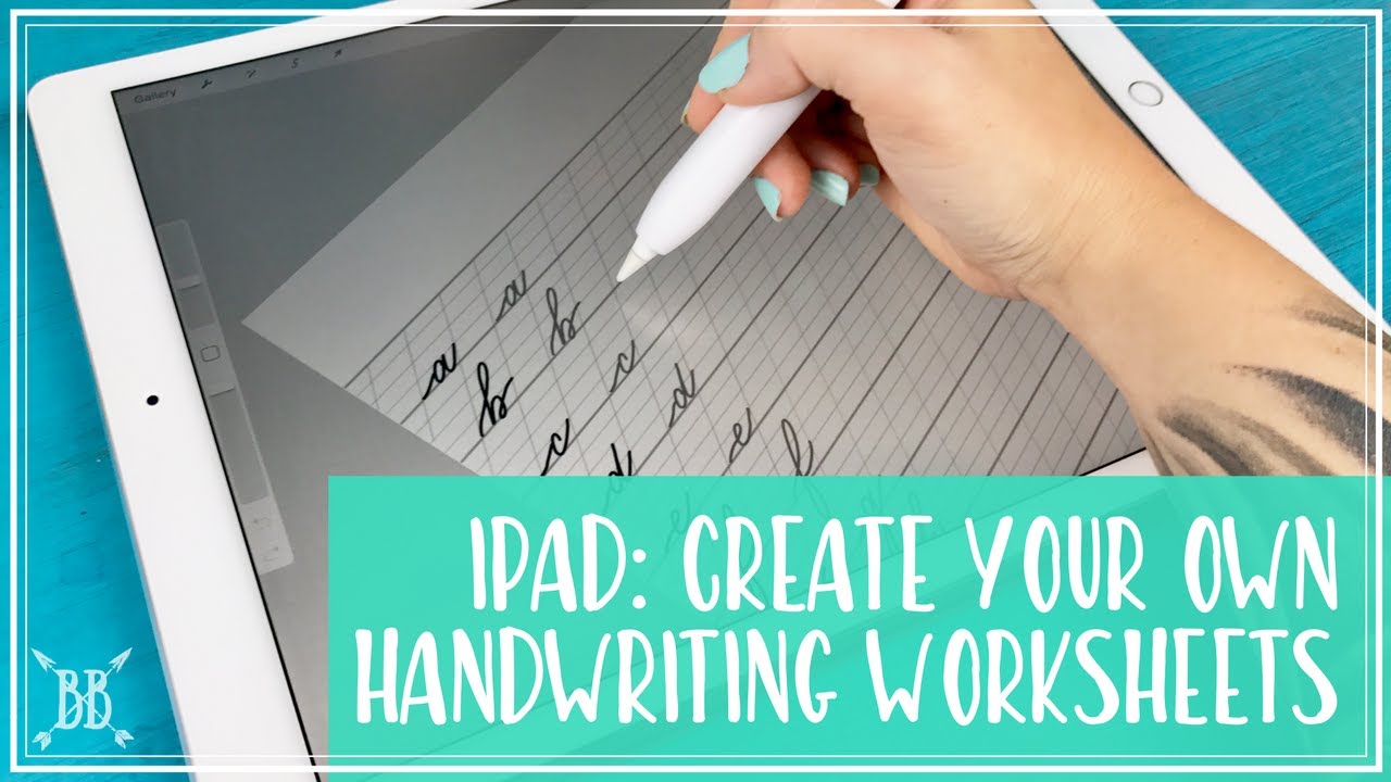 iPad Pro: Create Your Own Handwriting Worksheets!
