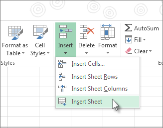 Insert or delete a worksheet - Microsoft Support