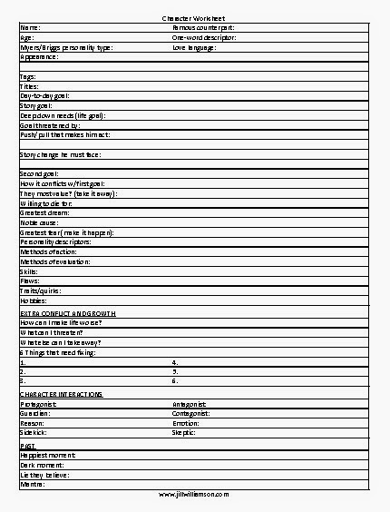 Creating Compelling Characters: The Character Chart | Go Teen Writers