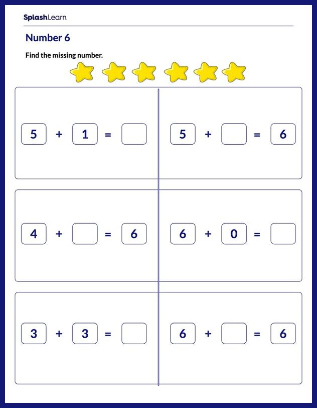 Make 6 - Math Worksheets - SplashLearn