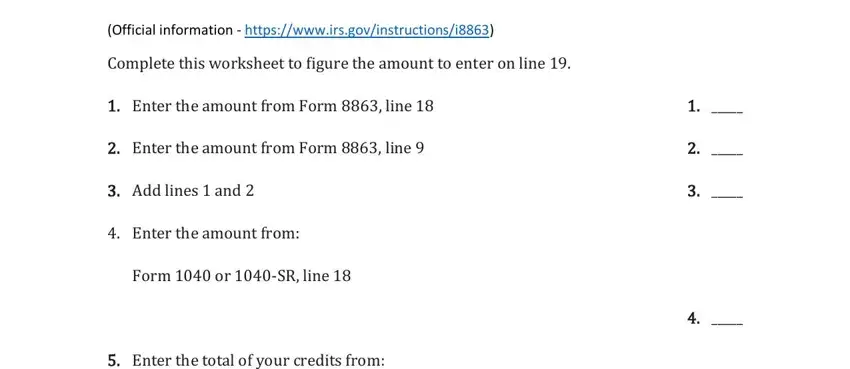 credit limit worksheet 8863