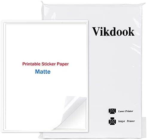 YOUHOOL Printable Vinyl for Inkjet Printer Vinyl Sticker Paper for ...