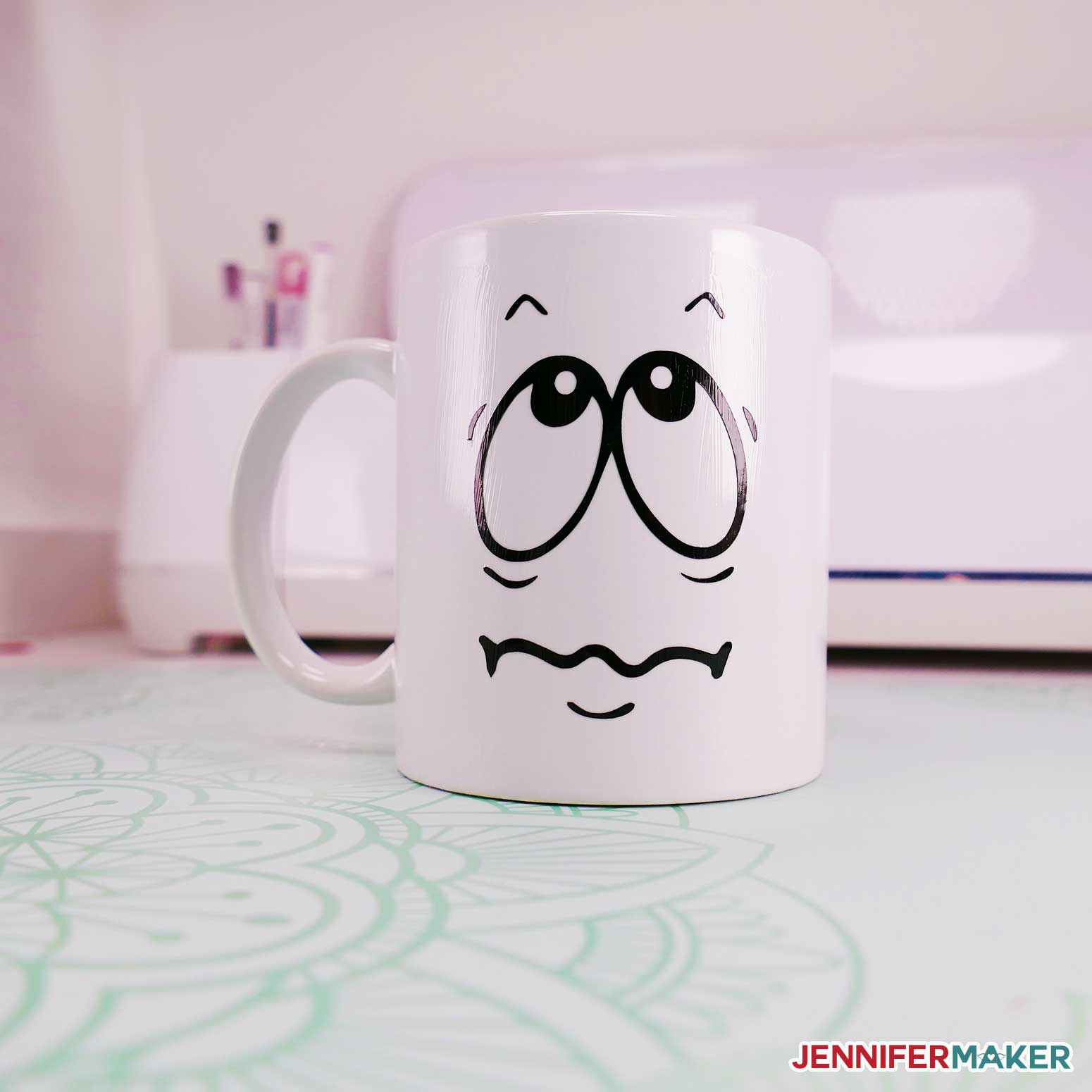 cricut printable vinyl on mugs