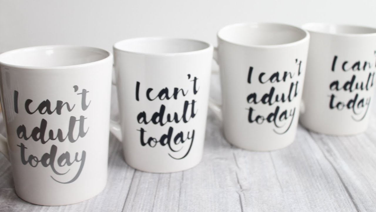 cricut printable vinyl on mugs