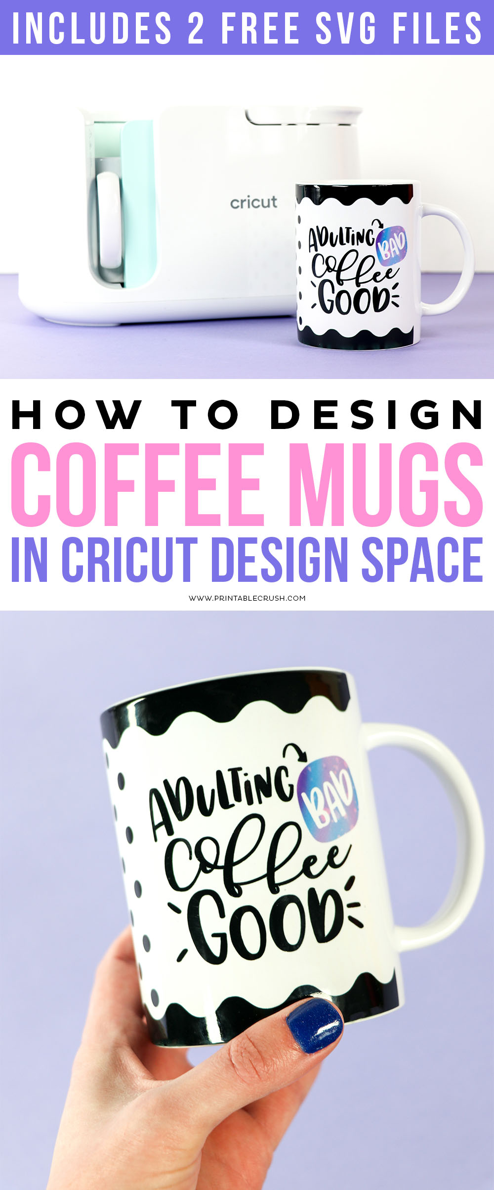 cricut printable vinyl on mugs