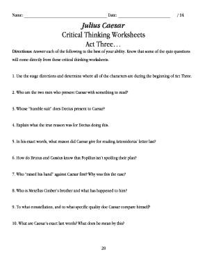 Critical Thinking Worksheets - Fill Online, Printable, Fillable ...