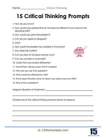 Critical Thinking Worksheets - 15 Worksheets Library