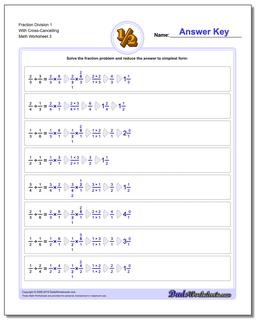 Dividing Fractions: Division with Cross Cancelling