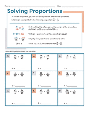 Solving Proportions | Interactive Worksheet 