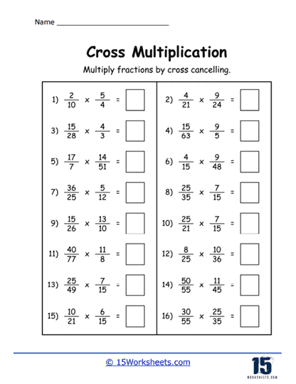Cross Multiplication Worksheets - 15 Worksheets Library