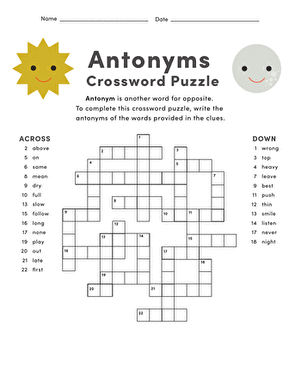 crossword puzzles worksheet