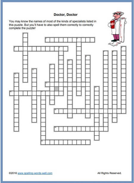 Free Crossword Puzzles for Upper Grades &  Adults