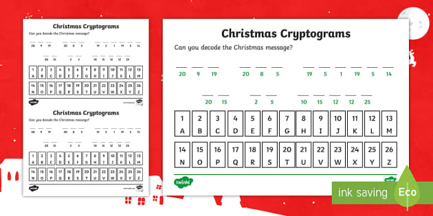 Christmas Cryptograms | code games | cypher (teacher made)
