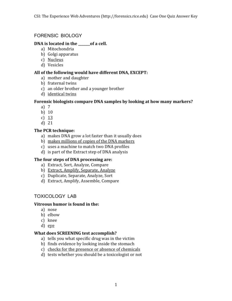 csi web adventures worksheet answers