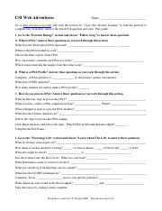 csi web adventures worksheet answers