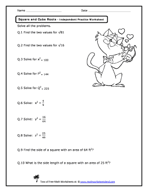 Cube Root Word Problems Worksheet PDF | airSlate SignNow