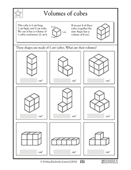 Volume of cubes | 5th grade Math Worksheet | GreatSchools
