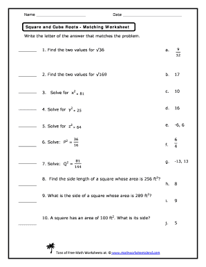 cubes and cube roots worksheet answers
