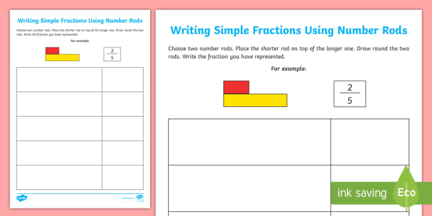 cuisenaire rods worksheet