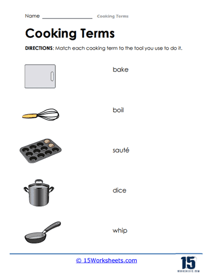 Cooking Terms Worksheets - 15 Worksheets Library