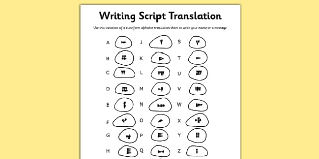 Ancient Sumer Cuneiform Writing Activity Worksheet - Twinkl