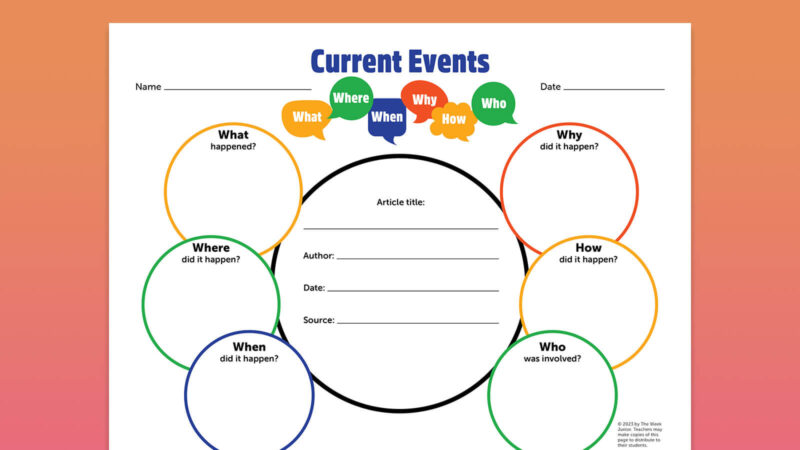 current event worksheet teachers