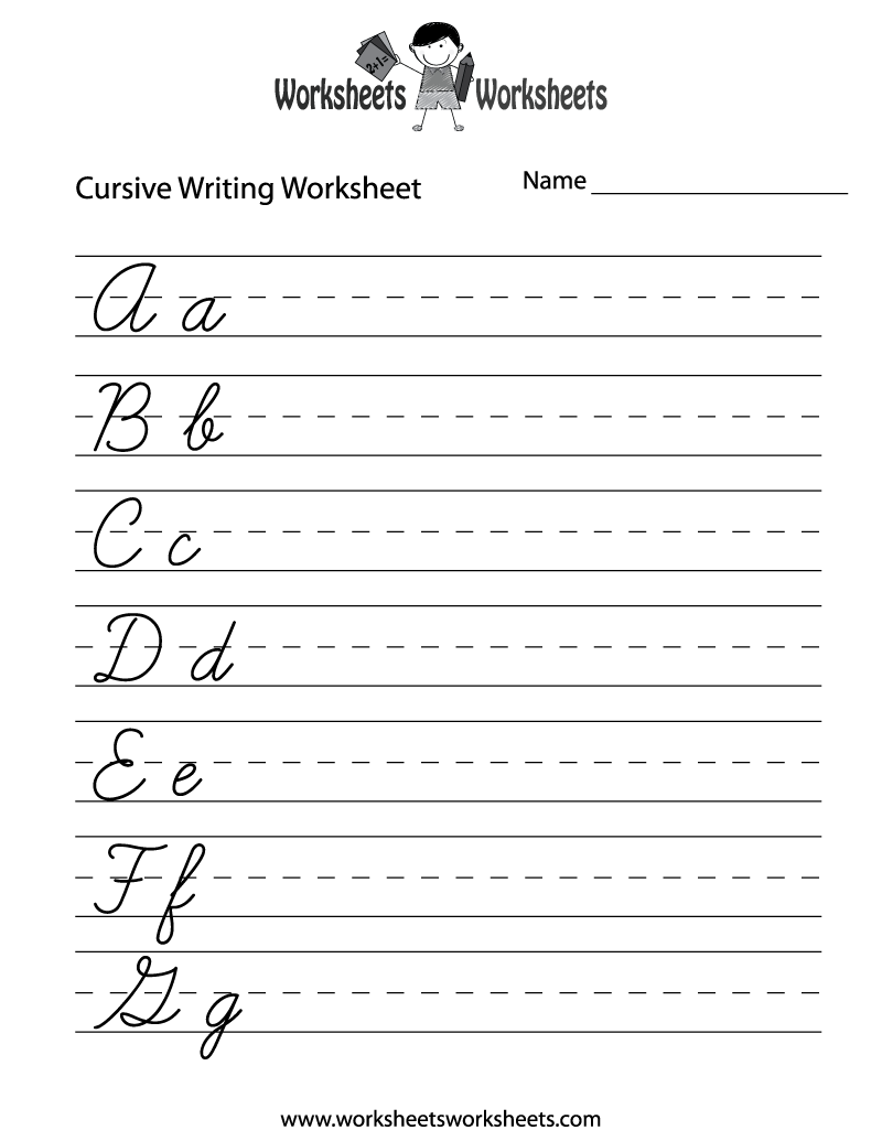 Practice Cursive Writing Worksheet | Worksheets Worksheets