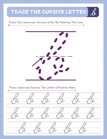 cursive b worksheet
