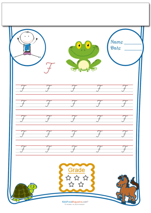 cursive capital letter worksheet