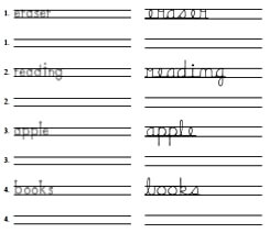 Print to Cursive Handwriting Practice - Words Printable Maker