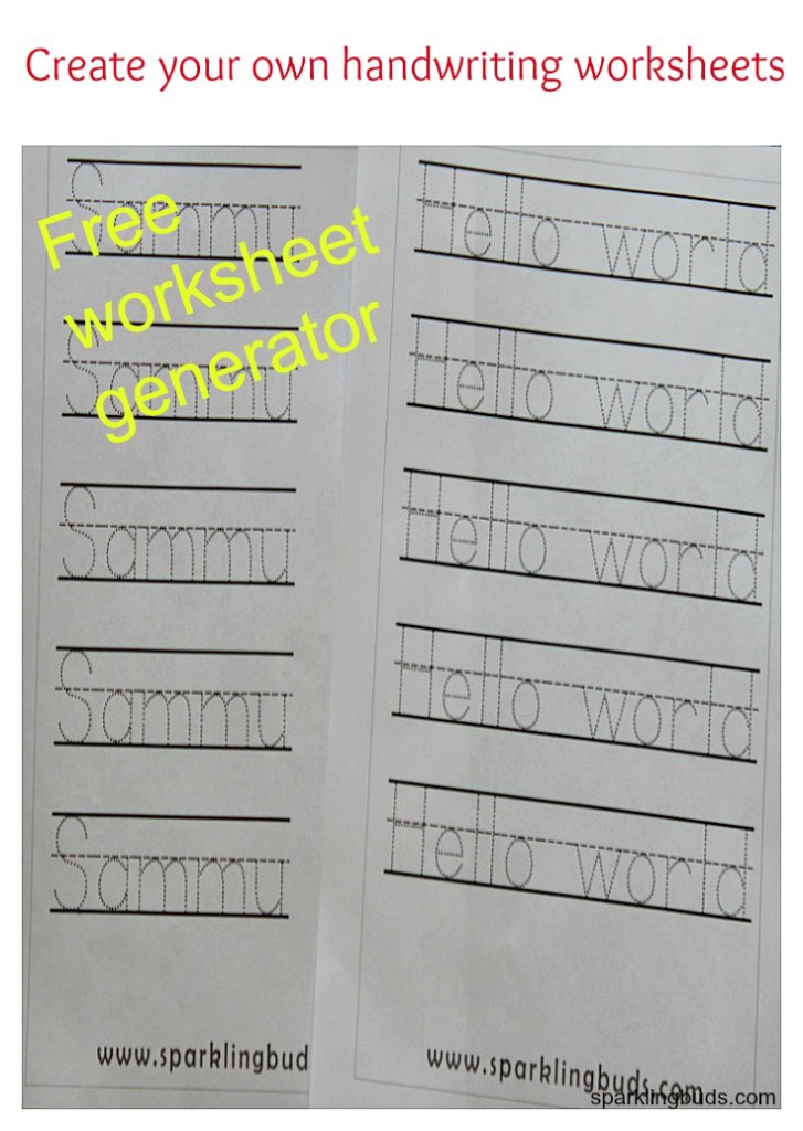 Free worksheet generator - sparklingbuds