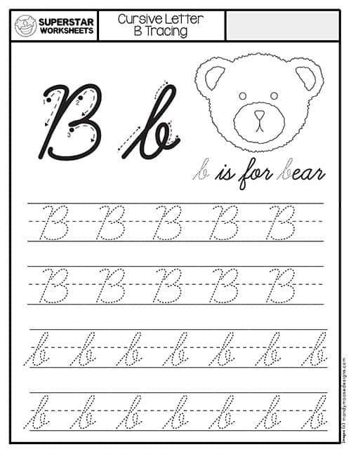 Cursive Tracing Worksheets -Worksheets Library