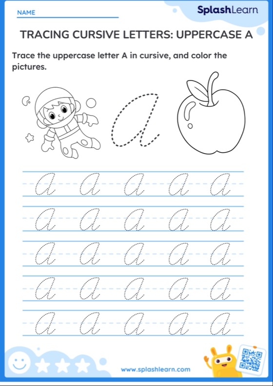 Cursive Writing Worksheets for Kids Online