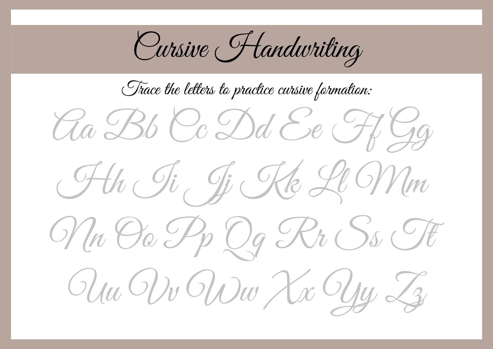 Free and customizable cursive templates