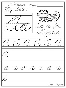 Cursive letter worksheets | TPT
