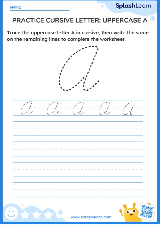 Cursive Writing Worksheets for 1st Graders Online