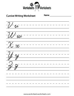 Cursive Writing Worksheets | Worksheets Worksheets