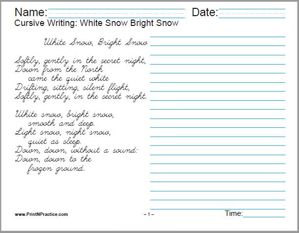 50+ Cursive Writing Worksheets ⭐ Alphabet Letters, Sentences ...