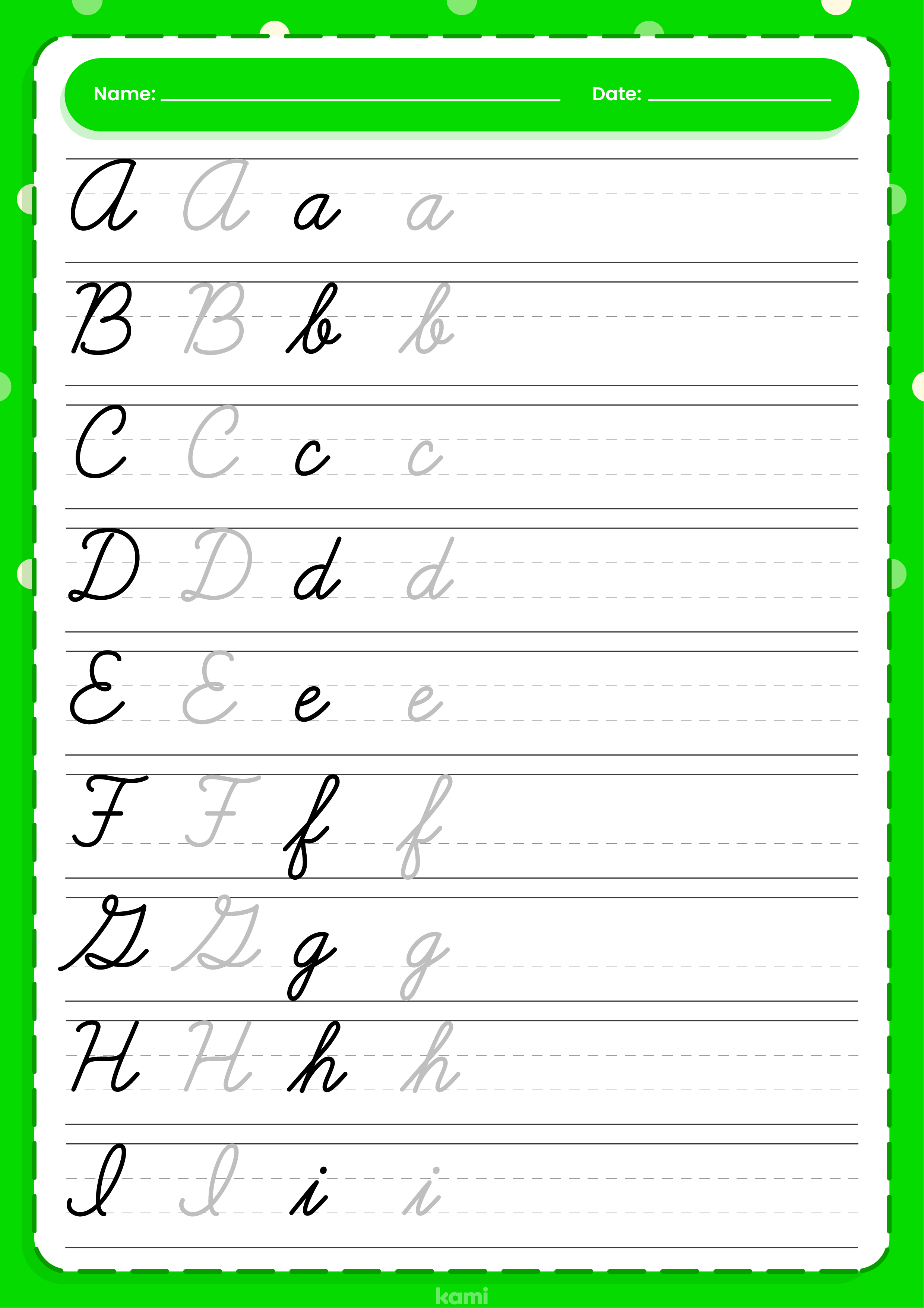 Cursive Handwriting Worksheet for Teachers | Perfect for grades ...