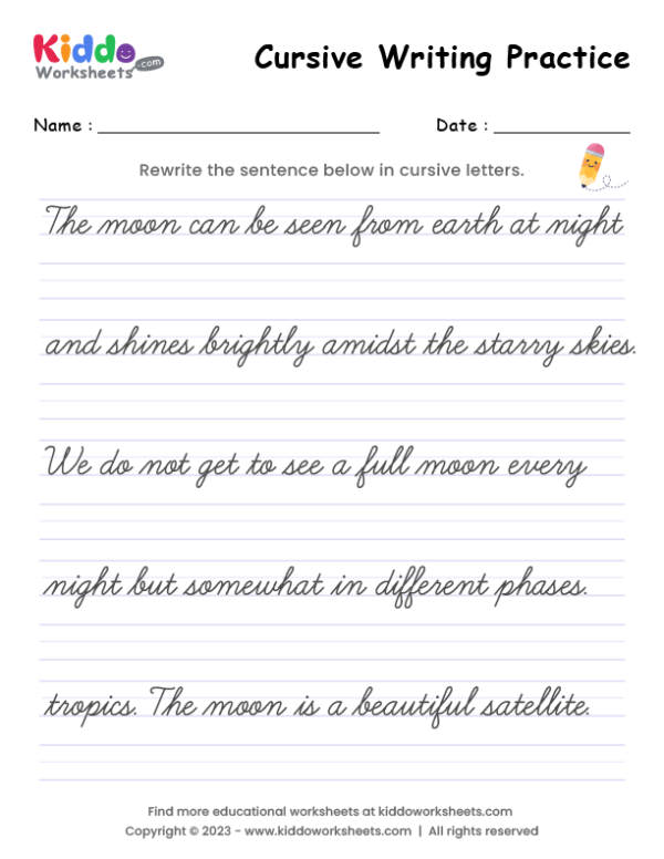 Free Printable Cursive Writing Worksheet 12 - kiddoworksheets