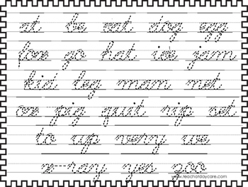 Cursive tracing worksheets | TPT