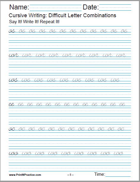 50+ Cursive Writing Worksheets ⭐ Alphabet Letters, Sentences ...