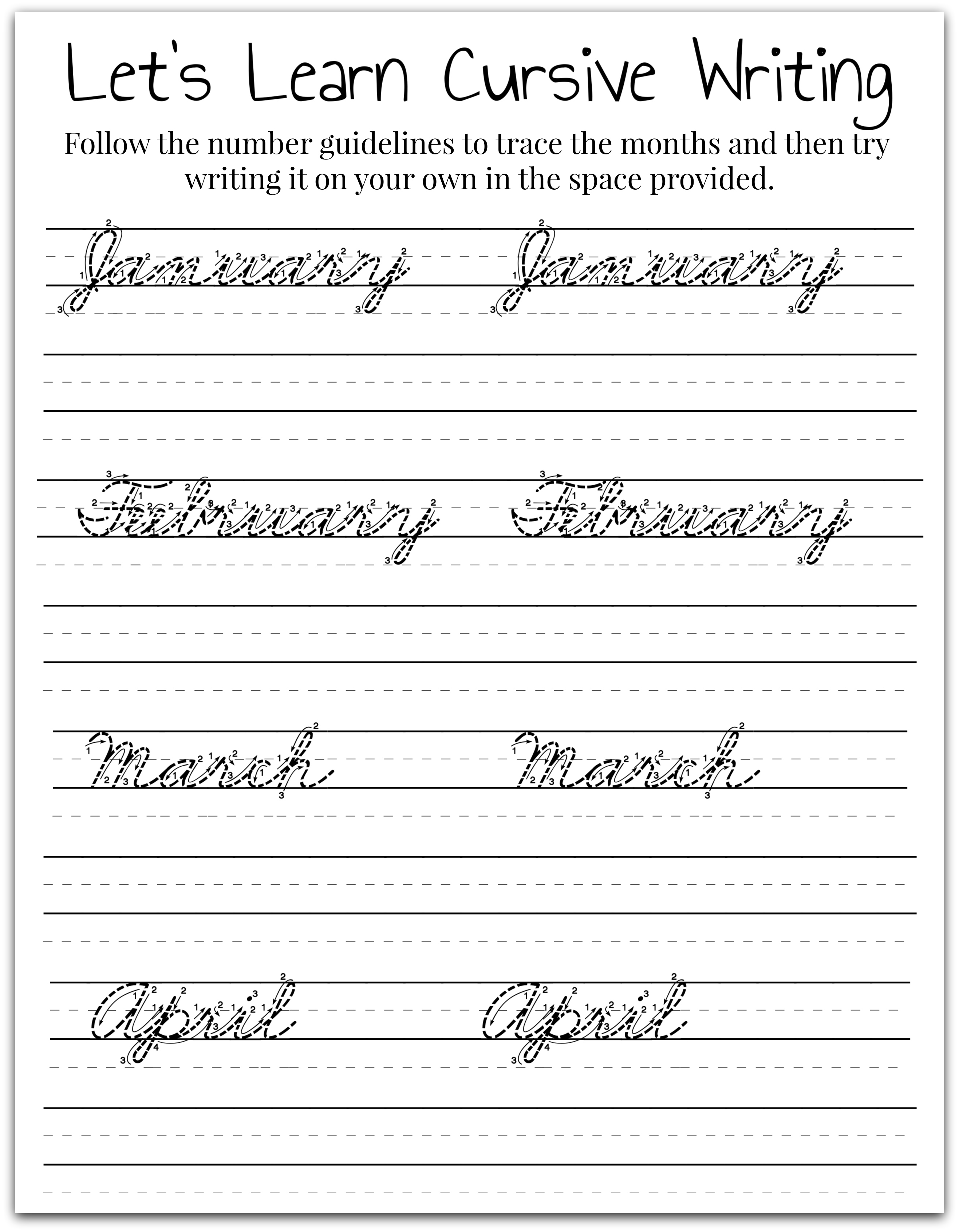 Learning Cursive Writing For Kids Part 2 - Extreme Couponing Mom
