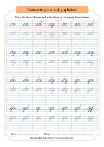 Free Cursive Writing Worksheets (PDF) - SuryasCursive.com