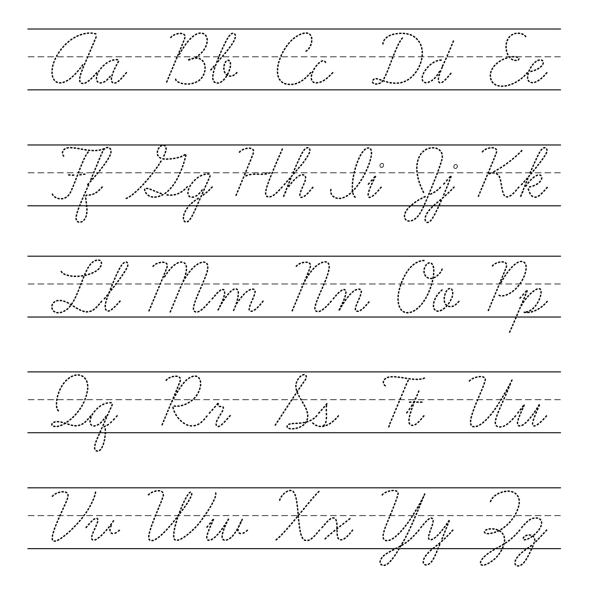 Free Collection of Cursive Worksheets For Teaching