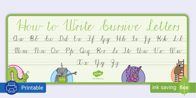 cursive writing chart